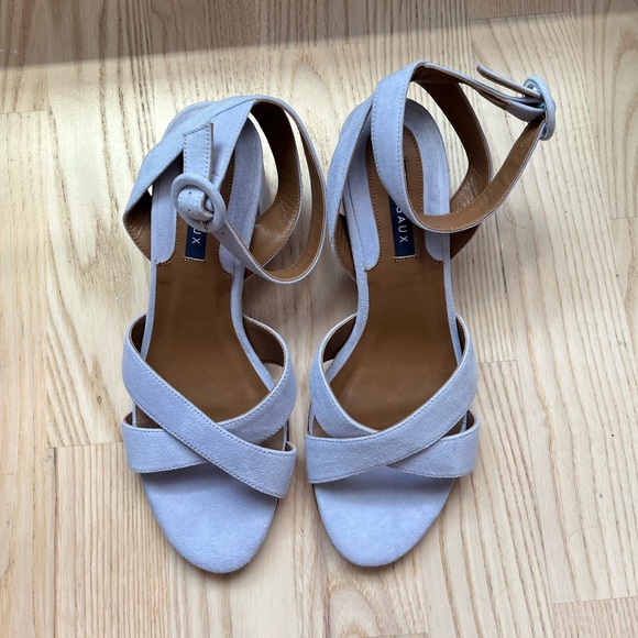 Margaux City Sandals in lavender suede size 38 like new - Picture 2 of 5